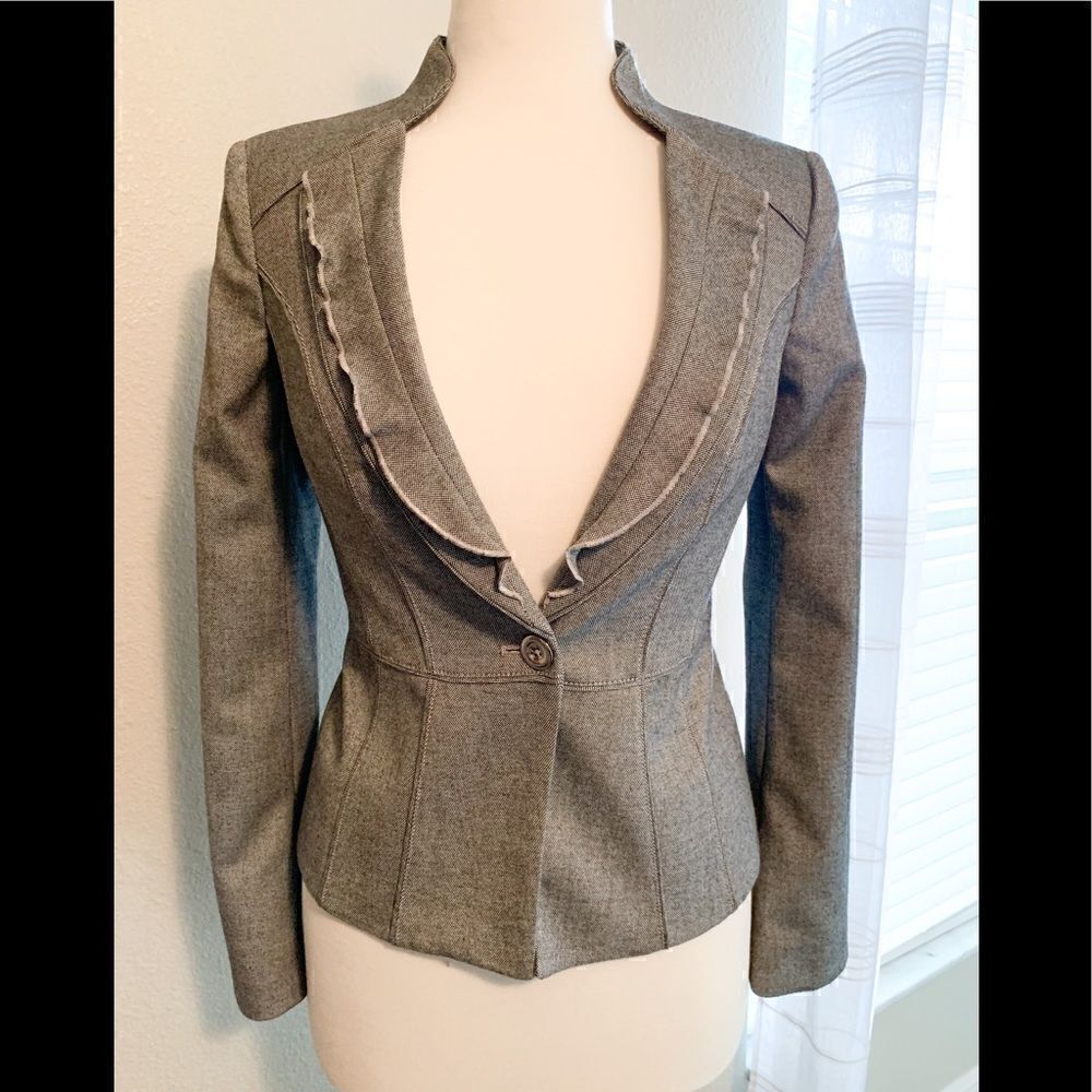 WHBM grey suit jacket NWT